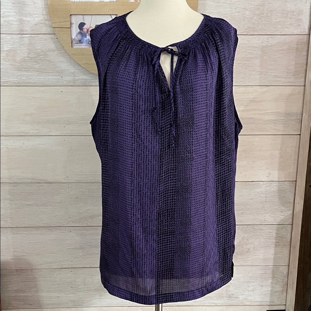 Liz Claiborne Deep Purple Sleeveless Blouse 2X